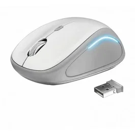 Trust YVI FX Ratón Inalámbrico Blanco